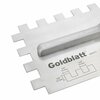 Goldblatt Pro Stainless Steel Square-Notch Trowel 1/2 in. x 1/2 in. x 1/2 in. G02416